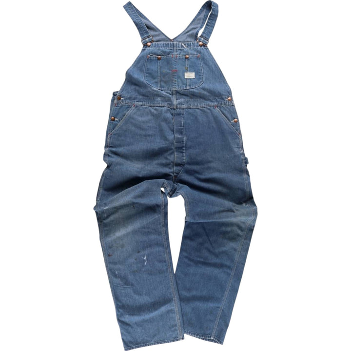 Big size 70'S JCPenney BIG MAC Spuare Bak denim overalls for men, size w44 cotton blue type Vintage Second Hand