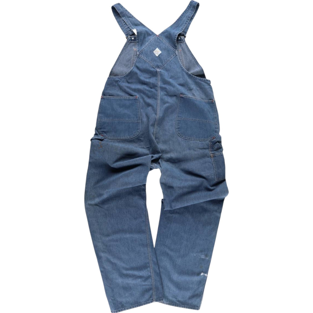 Big size 70'S JCPenney BIG MAC Spuare Bak denim overalls for men, size w44 cotton blue type Vintage Second Hand