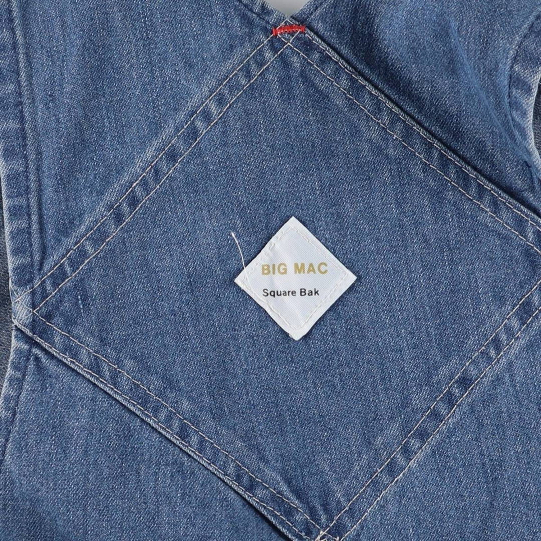 Big size 70'S JCPenney BIG MAC Spuare Bak denim overalls for men, size w44 cotton blue type Vintage Second Hand