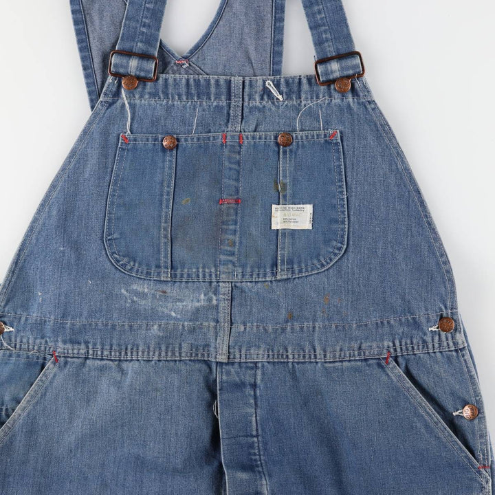 Big size 70'S JCPenney BIG MAC Spuare Bak denim overalls for men, size w44 cotton blue type Vintage Second Hand