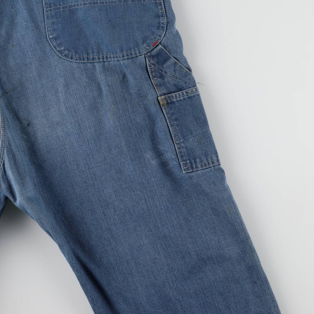 Big size 70'S JCPenney BIG MAC Spuare Bak denim overalls for men, size w44 cotton blue type Vintage Second Hand