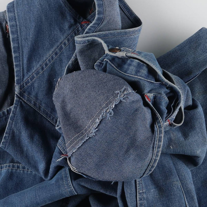 Big size 70'S JCPenney BIG MAC Spuare Bak denim overalls for men, size w44 cotton blue type Vintage Second Hand