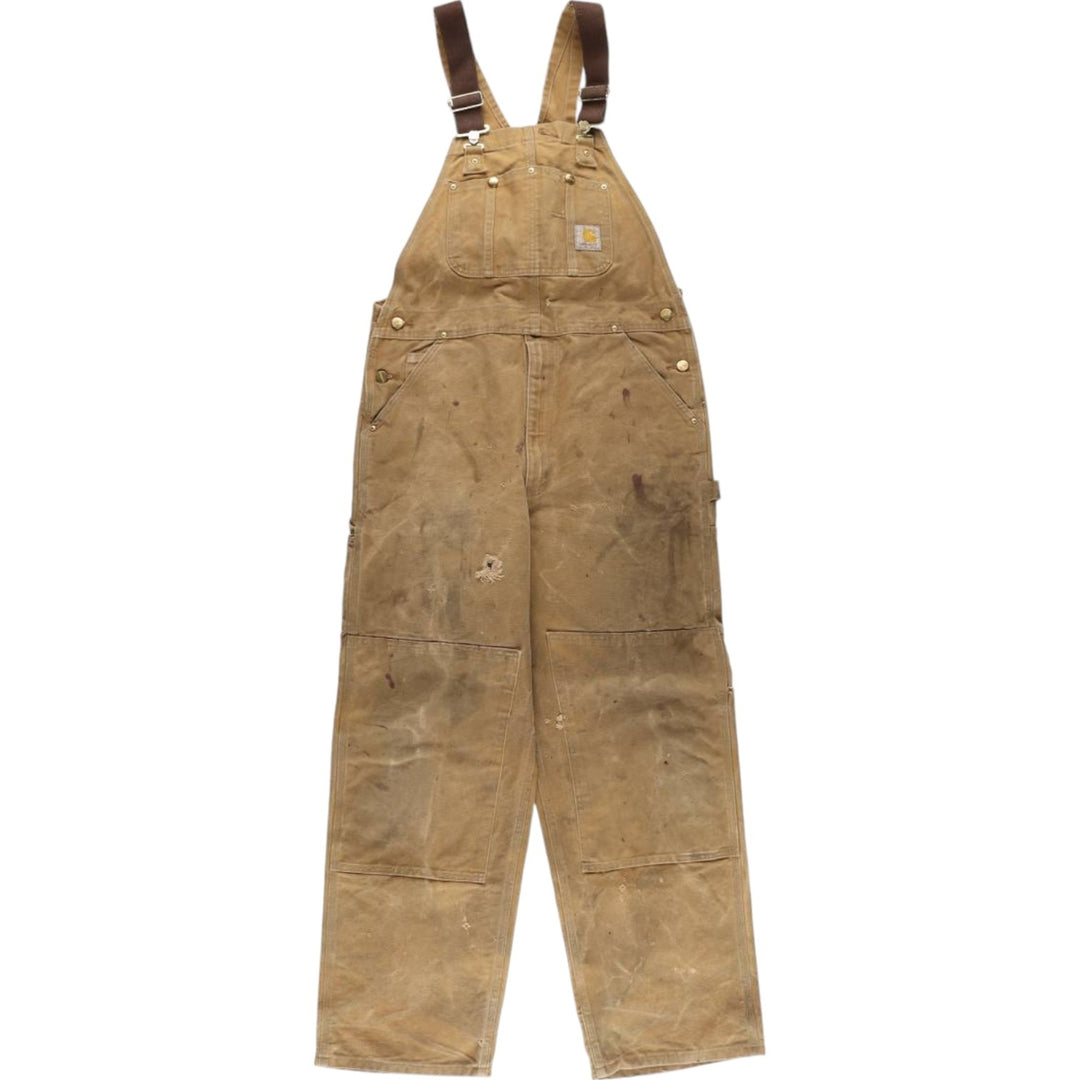 Carhartt Double Knee Duck Overalls for Men (W36 equivalent) cotton Beige type Vintage Second Hand