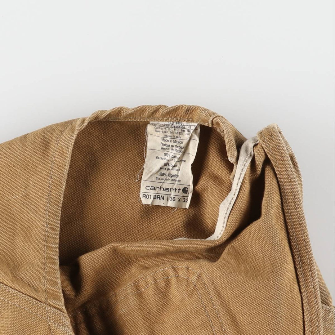 Carhartt Double Knee Duck Overalls for Men (W36 equivalent) cotton Beige type Vintage Second Hand