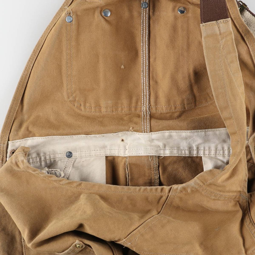 Carhartt Double Knee Duck Overalls for Men (W36 equivalent) cotton Beige type Vintage Second Hand