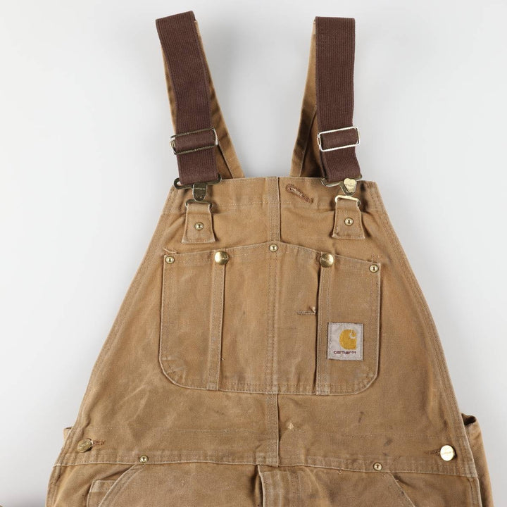 Carhartt Double Knee Duck Overalls for Men (W36 equivalent) cotton Beige type Vintage Second Hand