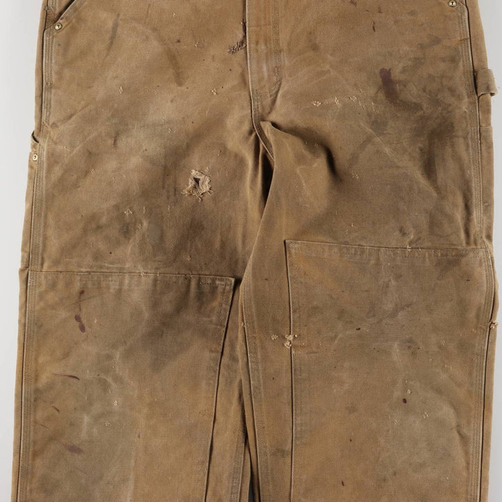 Carhartt Double Knee Duck Overalls for Men (W36 equivalent) cotton Beige type Vintage Second Hand