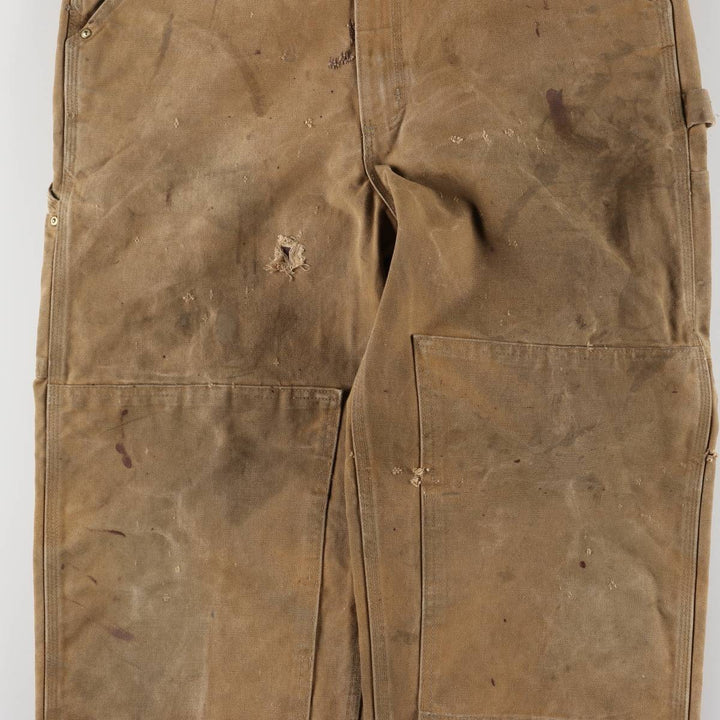 Carhartt Double Knee Duck Overalls for Men (W36 equivalent) cotton Beige type Vintage Second Hand