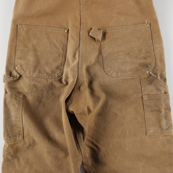 Carhartt Double Knee Duck Overalls for Men (W36 equivalent) cotton Beige type Vintage Second Hand