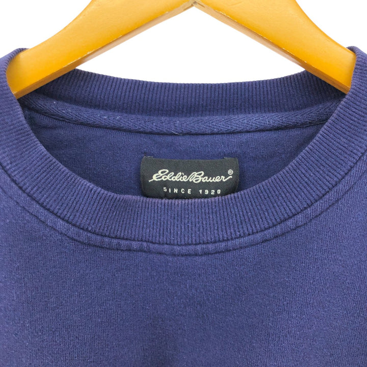 Eddie Bauer logo sweatshirt, men's size XL cotton navy blue type Vintage Second Hand
