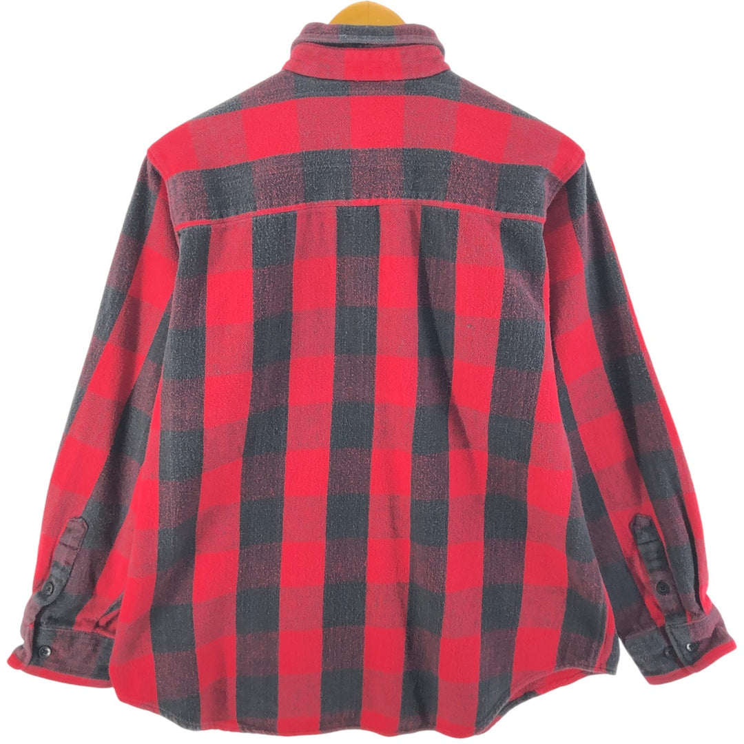 ~90'S Dakota Buffalo Check Long Sleeve Heavy Flannel Check Shirt Men's L Size Vintage /eaa523024