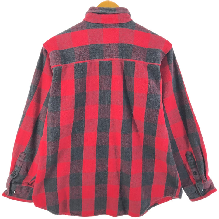 ~90'S Dakota Buffalo Check Long Sleeve Heavy Flannel Check Shirt Men's L Size Vintage /eaa523024