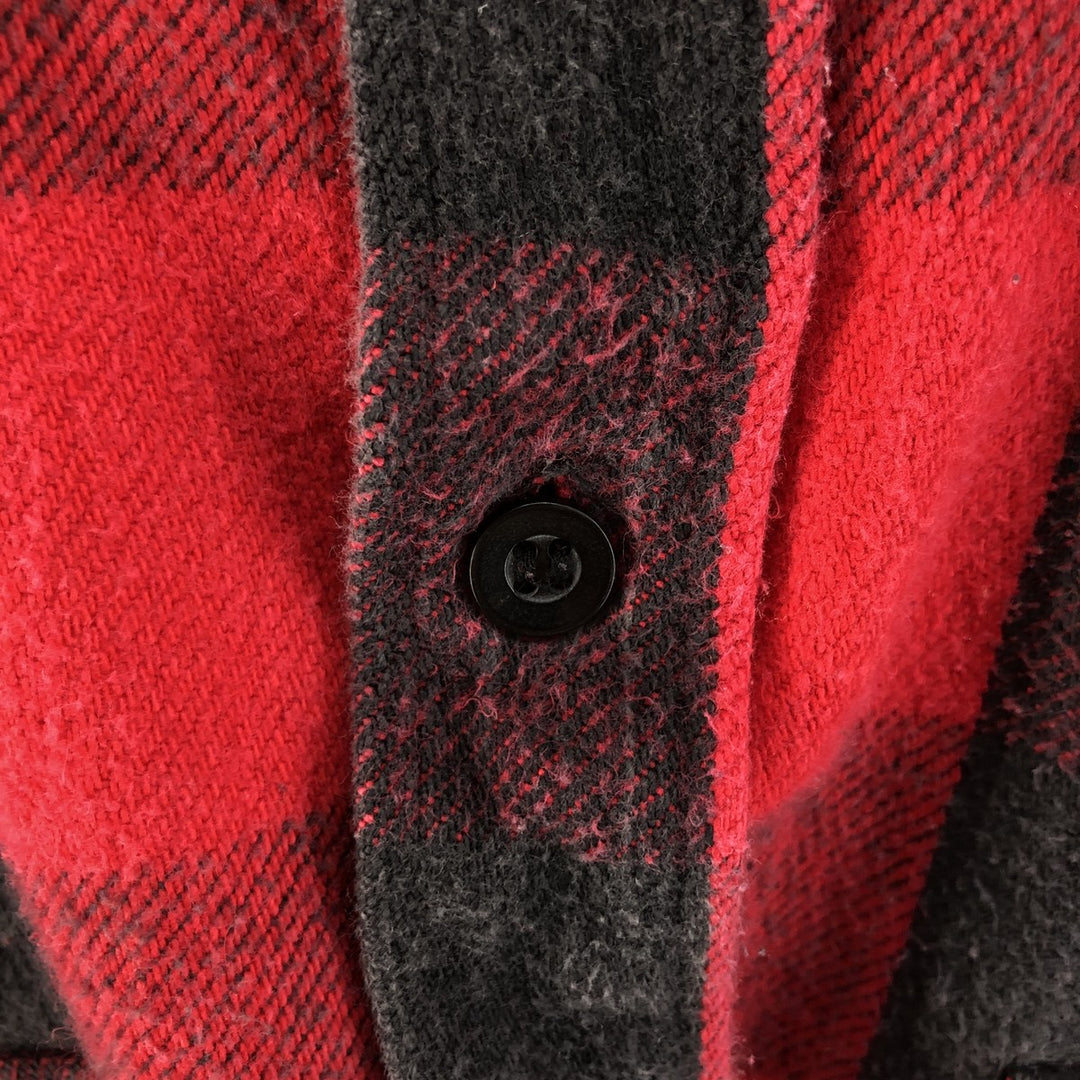 ~90'S Dakota Buffalo Check Long Sleeve Heavy Flannel Check Shirt Men's L Size Vintage /eaa523024