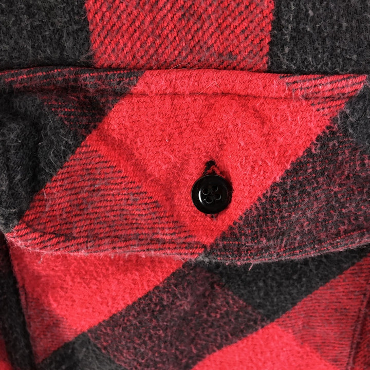 ~90'S Dakota Buffalo Check Long Sleeve Heavy Flannel Check Shirt Men's L Size Vintage /eaa523024