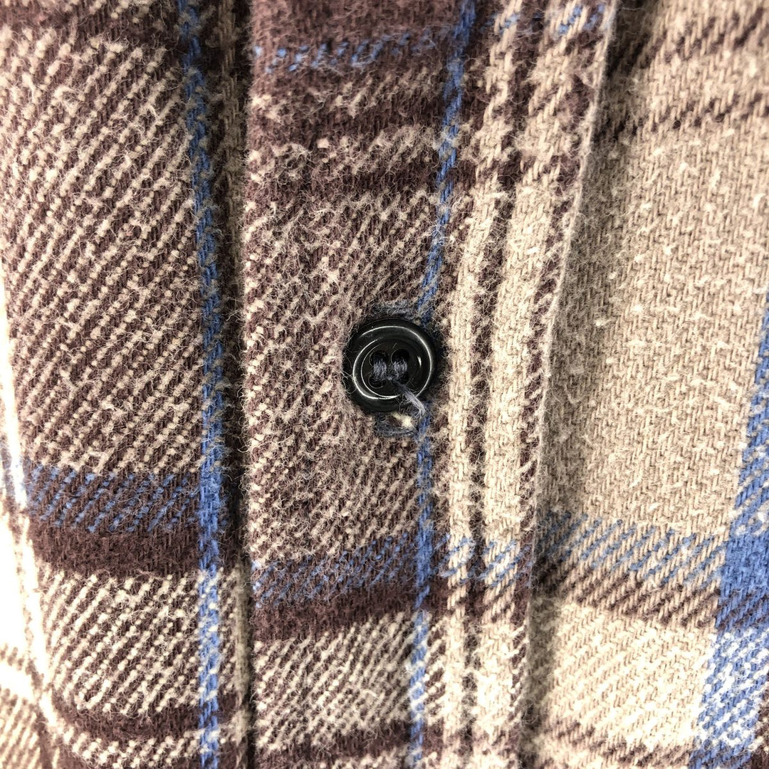 70s~80'S Five Brother Long Sleeve Flannel Check Shirt Made in USA Men's XL Vintage /eaa523042