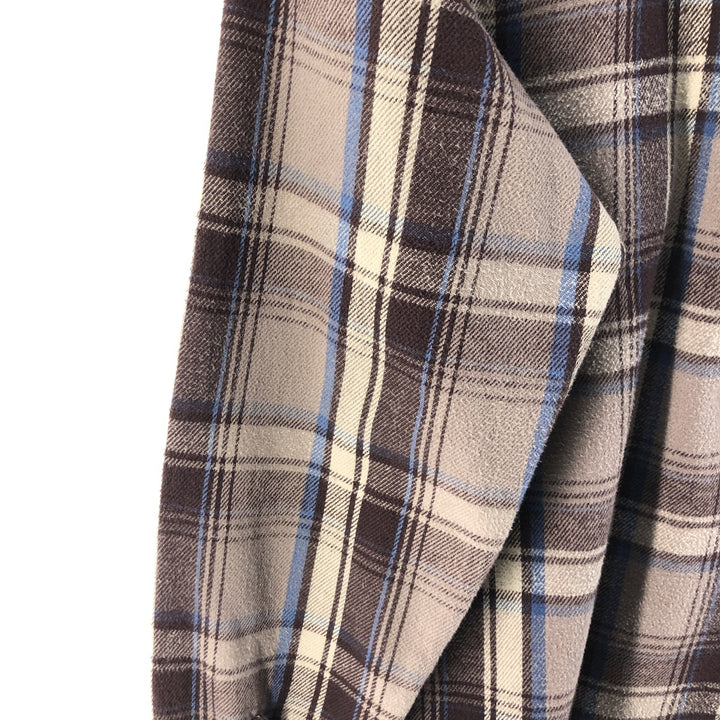 70s~80'S Five Brother Long Sleeve Flannel Check Shirt Made in USA Men's XL Vintage /eaa523042