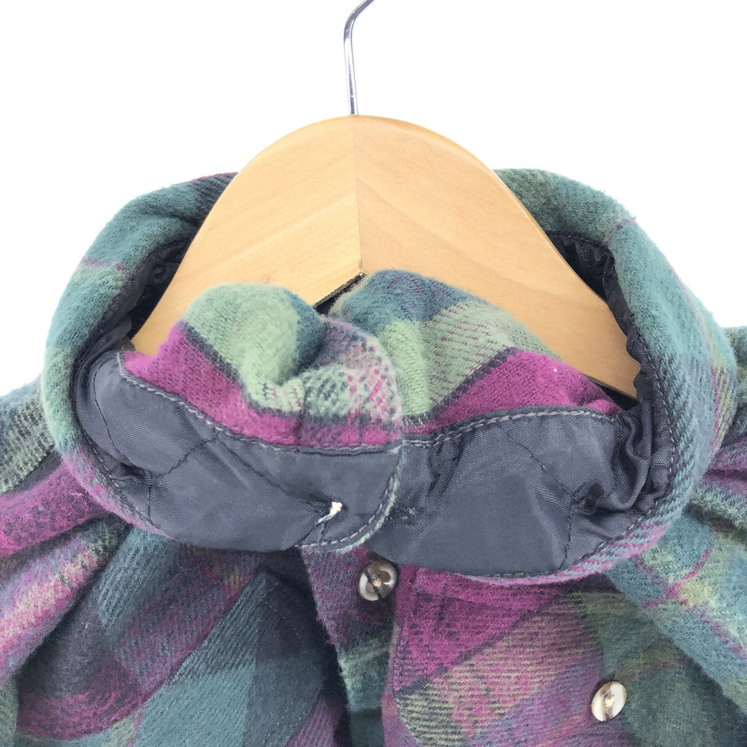 90s-00'S FIELD and STREAM Long Sleeve Heavy Flannel Check Shirt, Men's Size L cotton purple type Vintage Second Hand