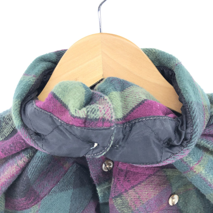 90s-00'S FIELD and STREAM Long Sleeve Heavy Flannel Check Shirt, Men's Size L cotton purple type Vintage Second Hand