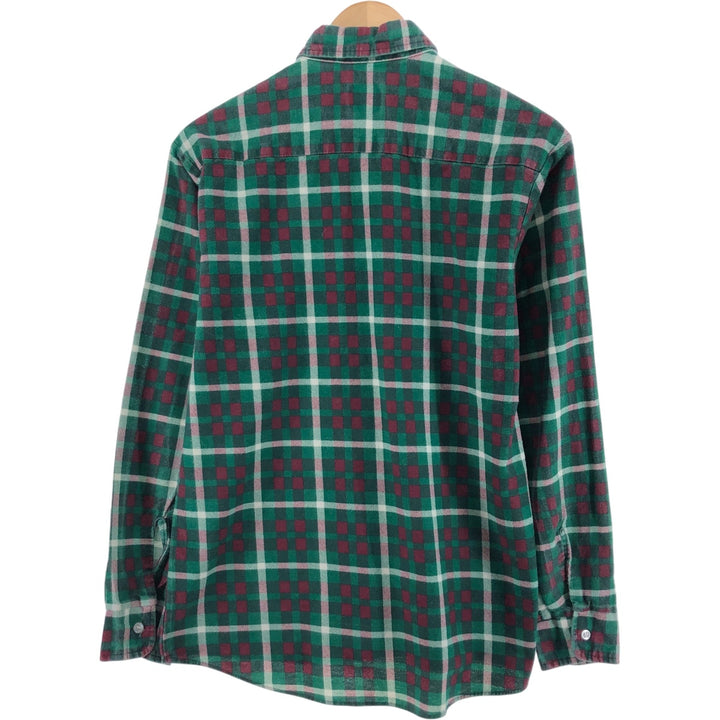 Vintage 1980'S Ozark Trail Lightflannel Check Shirt, Made in USA, Men's Size Medium cotton green type Vintage Second Hand