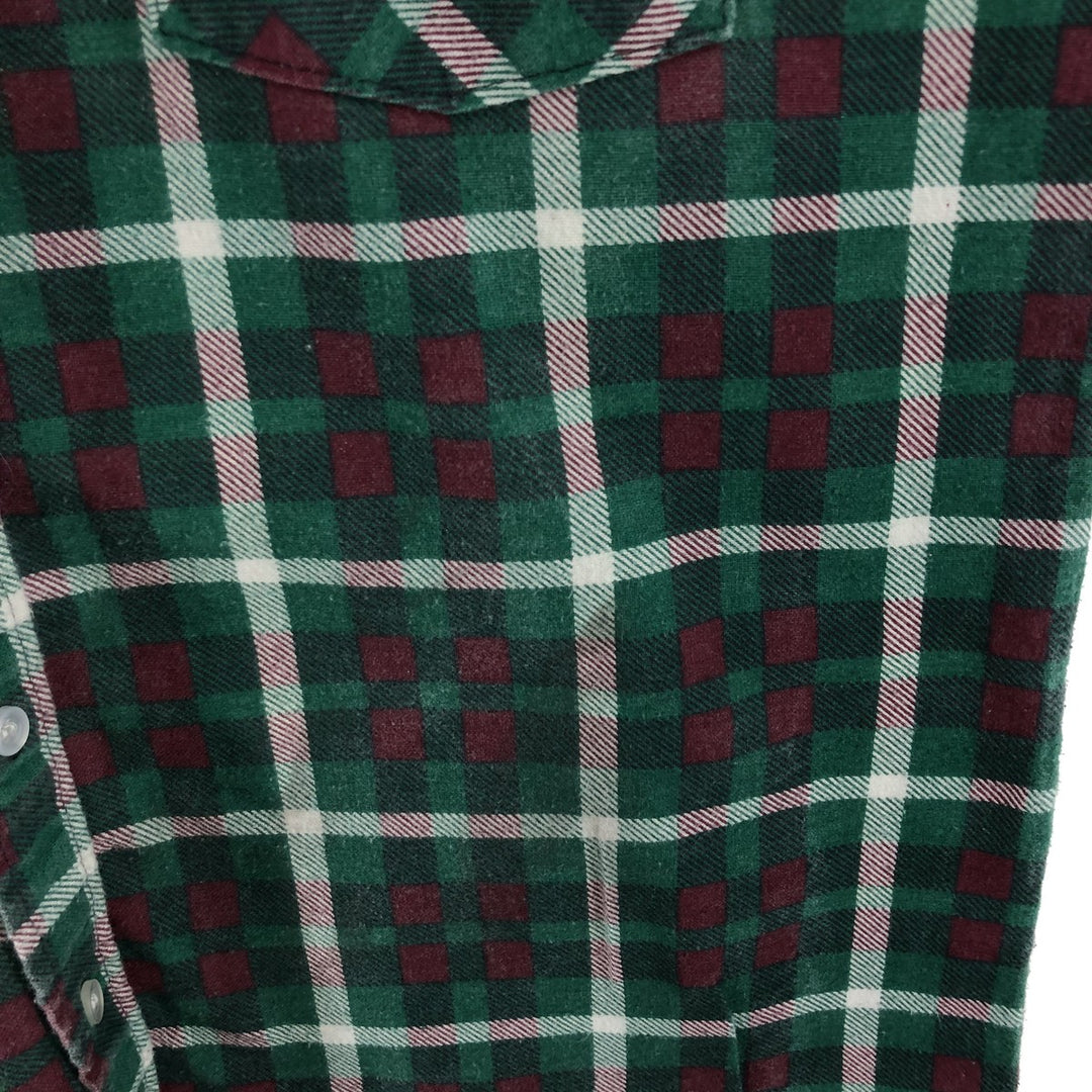 Vintage 1980'S Ozark Trail Lightflannel Check Shirt, Made in USA, Men's Size Medium cotton green type Vintage Second Hand