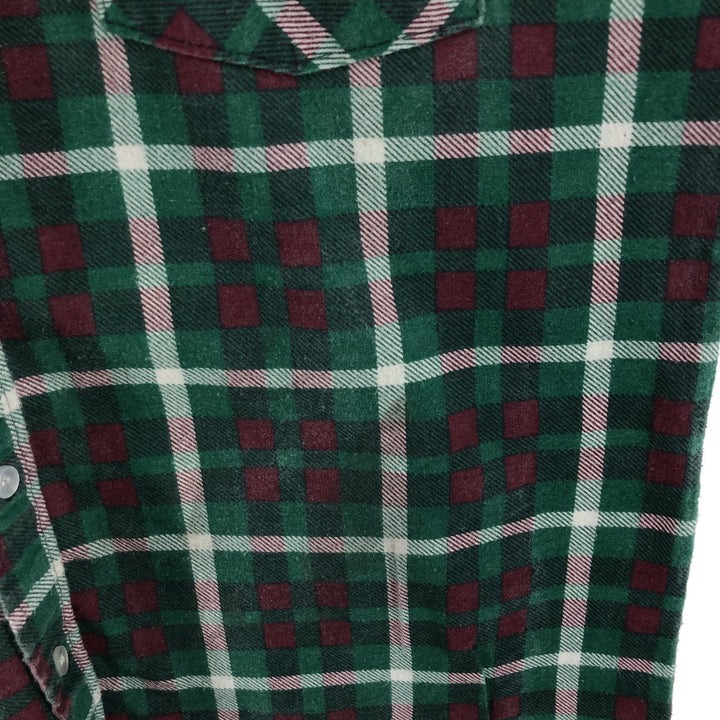 Vintage 1980'S Ozark Trail Lightflannel Check Shirt, Made in USA, Men's Size Medium cotton green type Vintage Second Hand