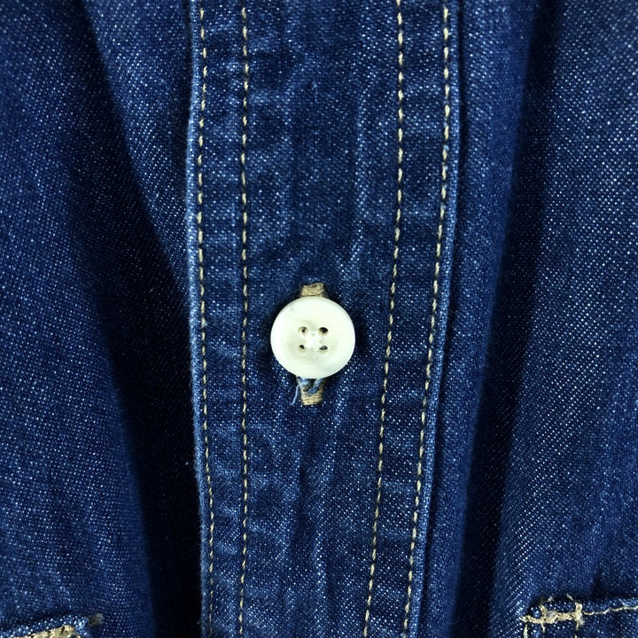 Dickies long-sleeved denim shirt, men's size M cotton blue type Vintage Second Hand
