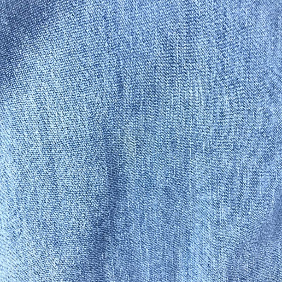 LLBean Long Sleeve Button-Down Denim Shirt, Made in Canada, Men's Size XL cotton blue type Vintage Second Hand
