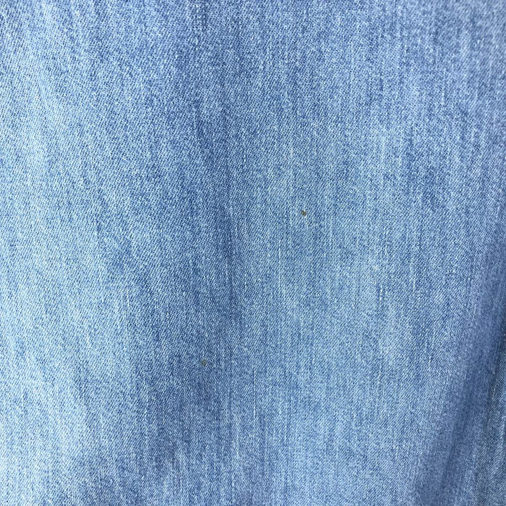 LLBean Long Sleeve Button-Down Denim Shirt, Made in Canada, Men's Size XL cotton blue type Vintage Second Hand
