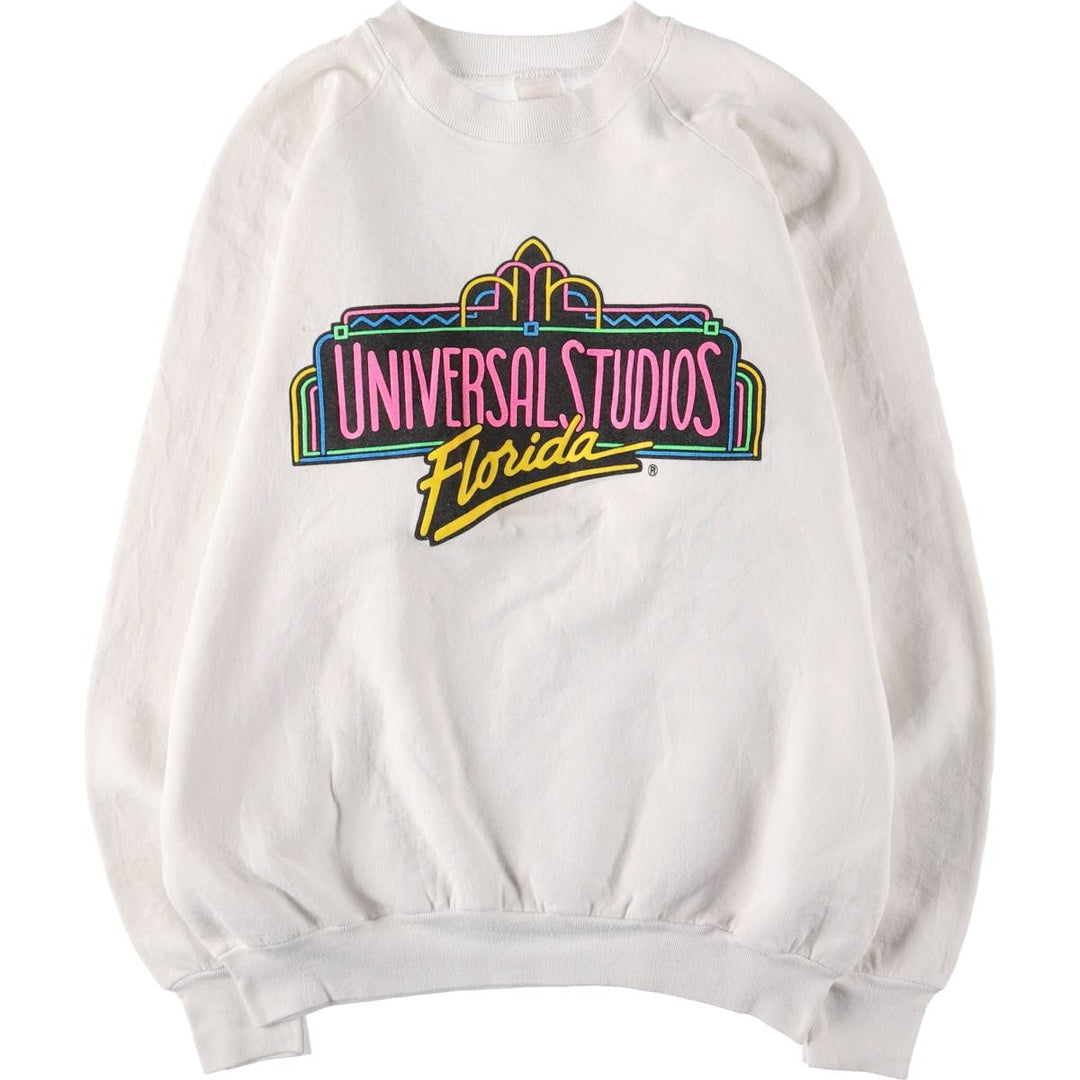 90'S Fruit of the Loom Universal Studios Sweatshirt, Men's Size XL unclear white type Vintage Second Hand
