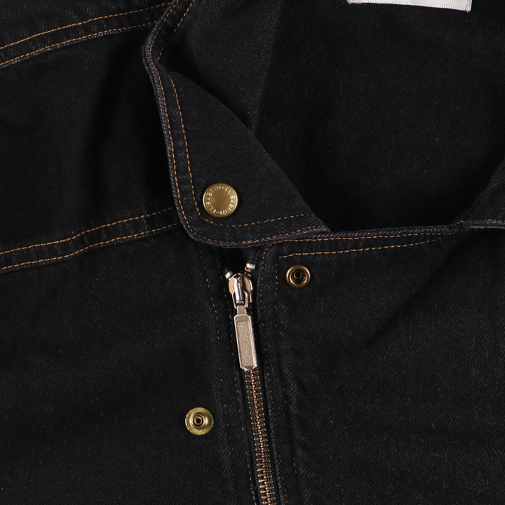 Liz Claiborne ELISABETH Black Denim Jacket Riders Jacket Men's L size /eaa523217