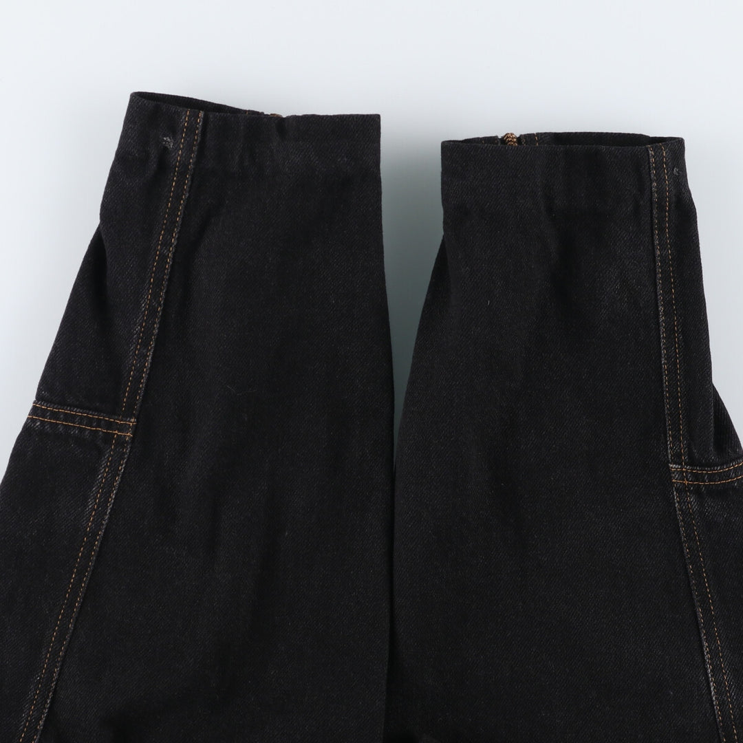 Liz Claiborne ELISABETH Black Denim Jacket Riders Jacket Men's L size /eaa523217