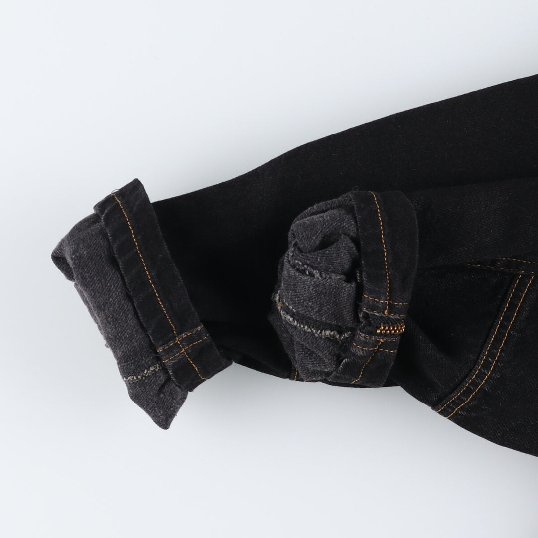 Liz Claiborne ELISABETH Black Denim Jacket Riders Jacket Men's L size /eaa523217