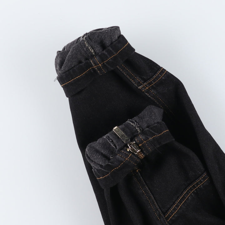 Liz Claiborne ELISABETH Black Denim Jacket Riders Jacket Men's L size /eaa523217