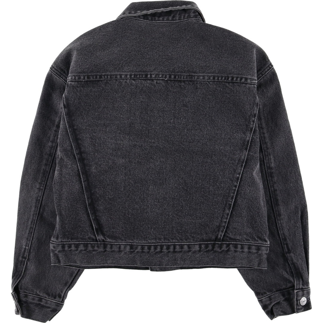 90'S Guess BY GEORGES MARCIANO Black Denim Jacket, Made in USA, Men's S Size, Vintage /eaa523220