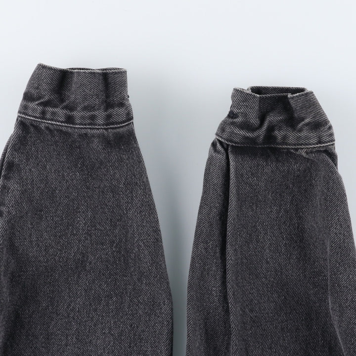 90'S Guess BY GEORGES MARCIANO Black Denim Jacket, Made in USA, Men's S Size, Vintage /eaa523220