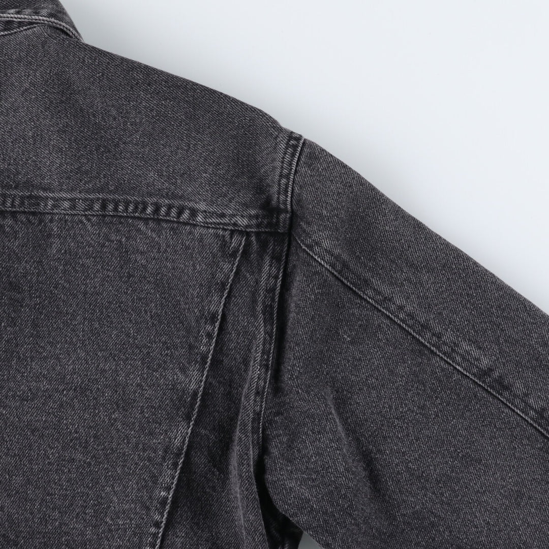 90'S Guess BY GEORGES MARCIANO Black Denim Jacket, Made in USA, Men's S Size, Vintage /eaa523220