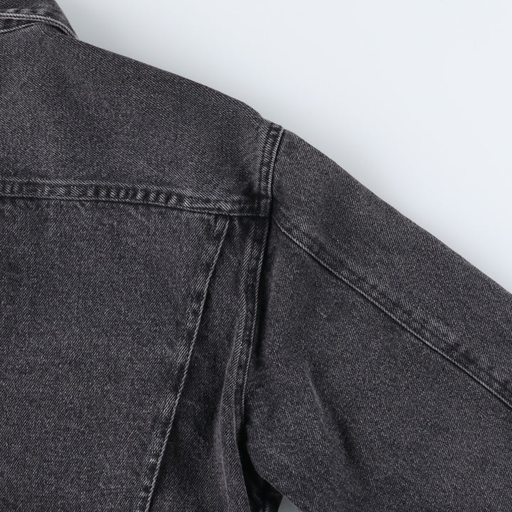 90'S Guess BY GEORGES MARCIANO Black Denim Jacket, Made in USA, Men's S Size, Vintage /eaa523220