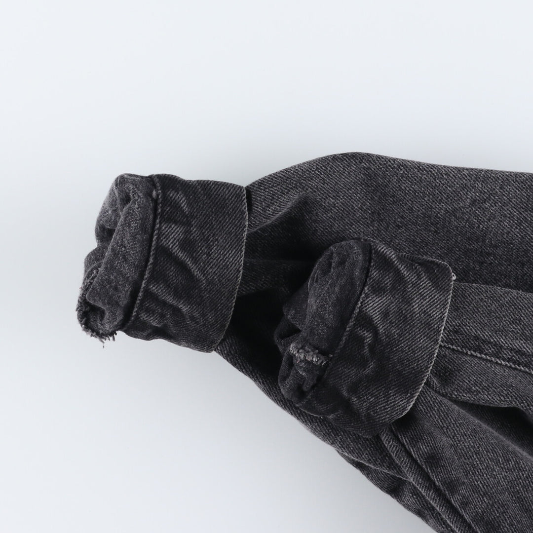 90'S Guess BY GEORGES MARCIANO Black Denim Jacket, Made in USA, Men's S Size, Vintage /eaa523220