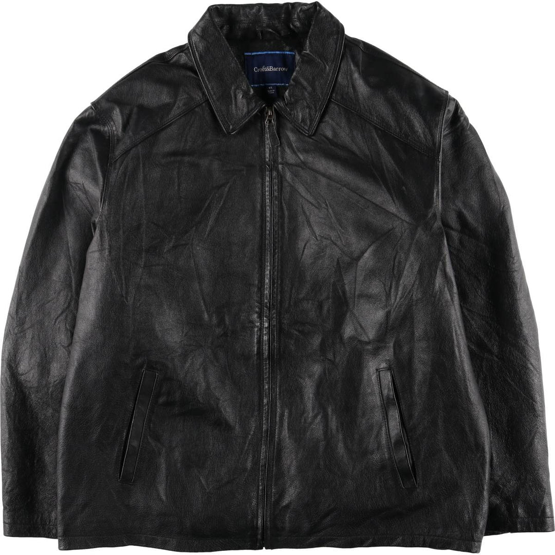 CROFT AND BARROW Swing Top Type Leather Blouson Men's XL Size /eaa523225