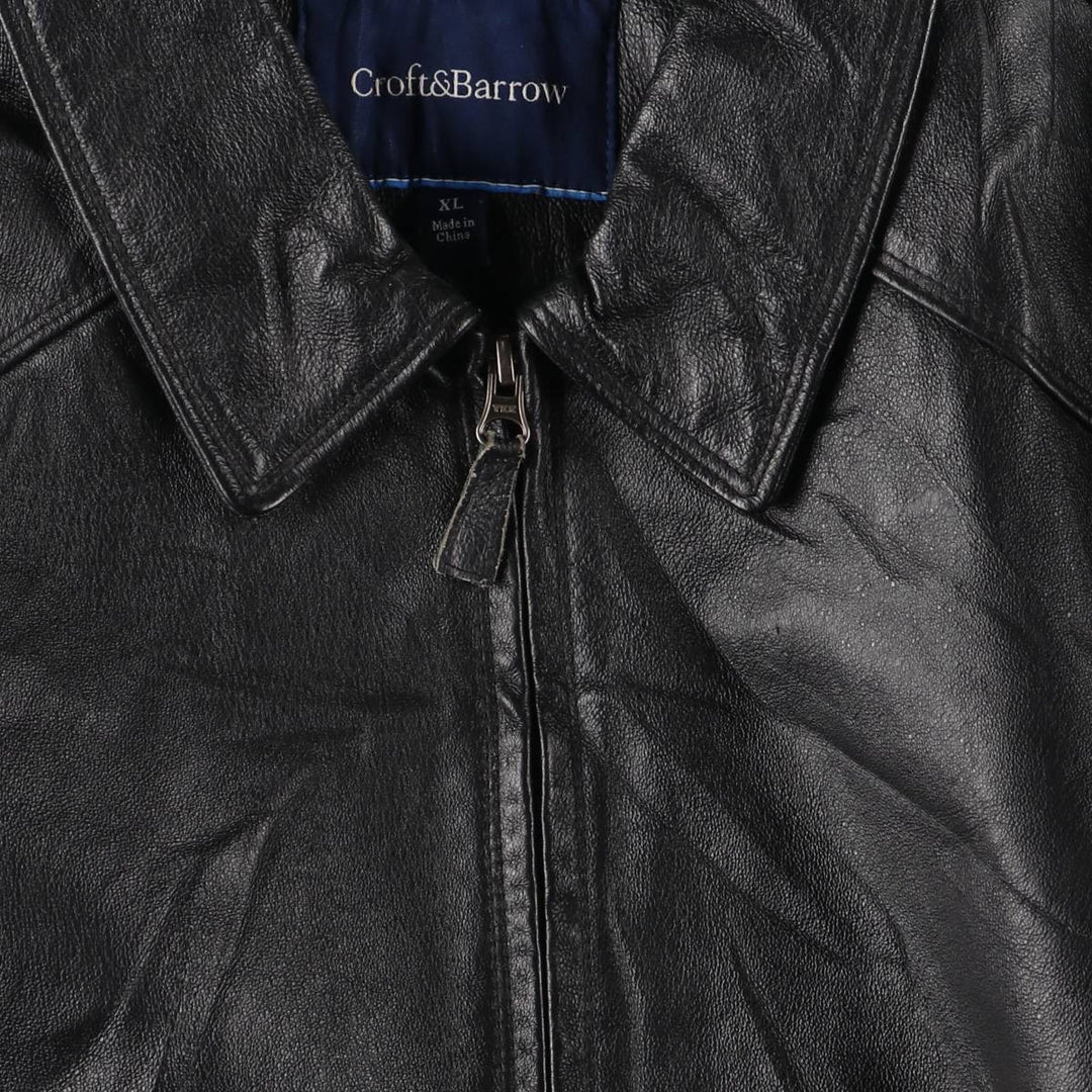 CROFT AND BARROW Swing Top Type Leather Blouson Men's XL Size /eaa523225