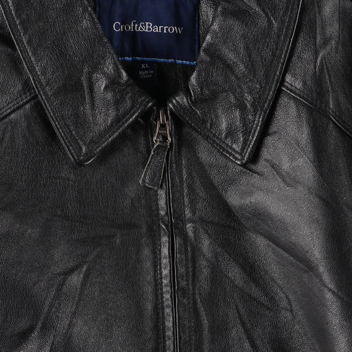 CROFT AND BARROW Swing Top Type Leather Blouson Men's XL Size /eaa523225