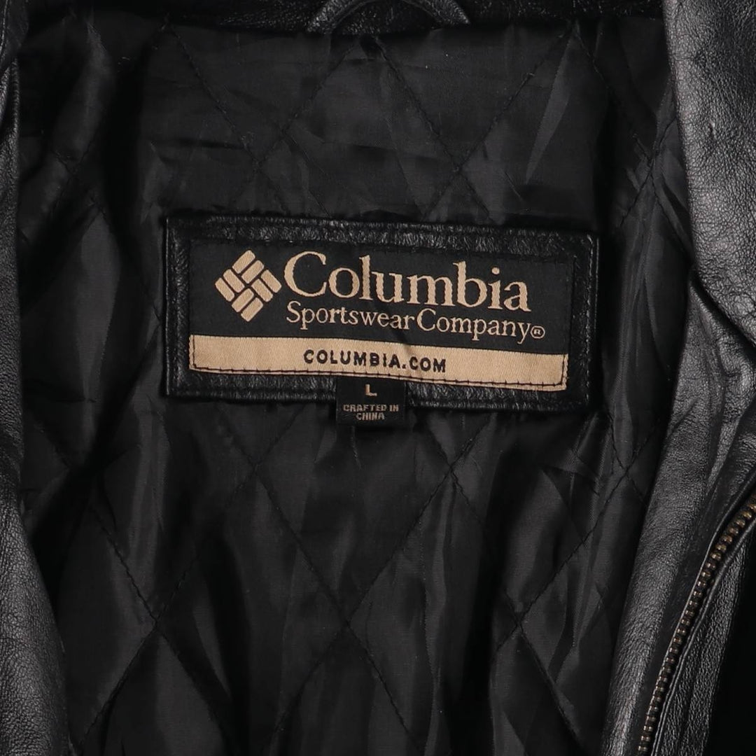 Columbia Swing Top Type Leather Blouson Men's Size L / eaa523226