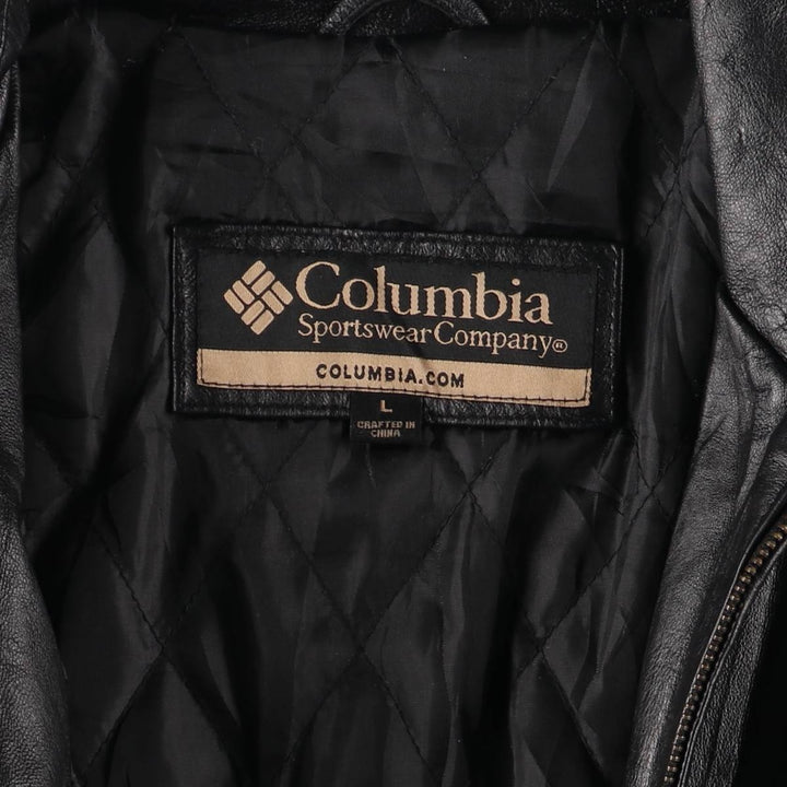 Columbia Swing Top Type Leather Blouson Men's Size L / eaa523226