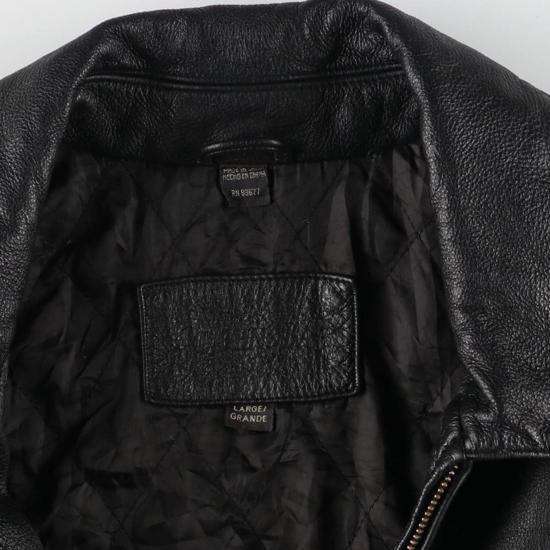 ST.JOHN'S BAY Swing Top Type Leather Blouson Men's L size /eaa523228