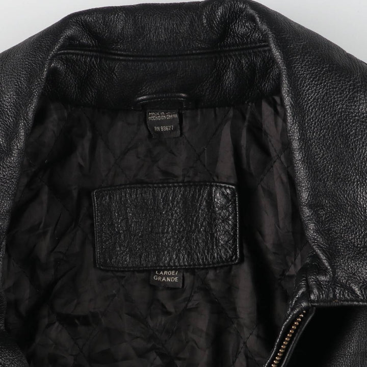 ST.JOHN'S BAY Swing Top Type Leather Blouson Men's L size /eaa523228