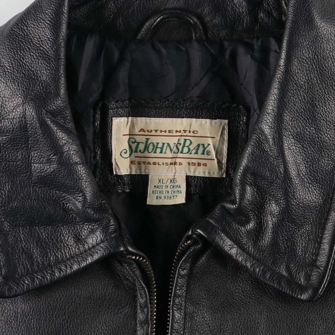 90s~00'S St. John's Bay Swing Top Type Leather Blouson Men's XL Size Vintage /eaa523229