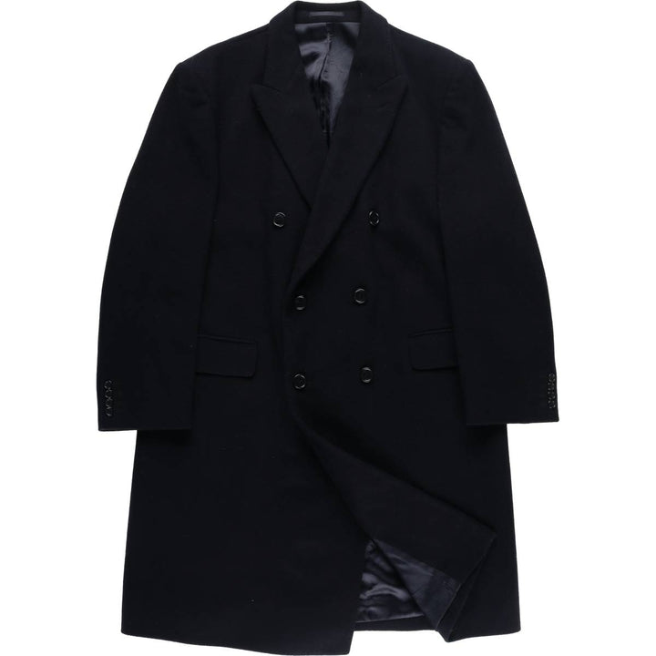 SAVOY TAYLORS GUILD Cashmere Blend Double Breasted Wool Chesterfield Coat Men's L size /eaa523248