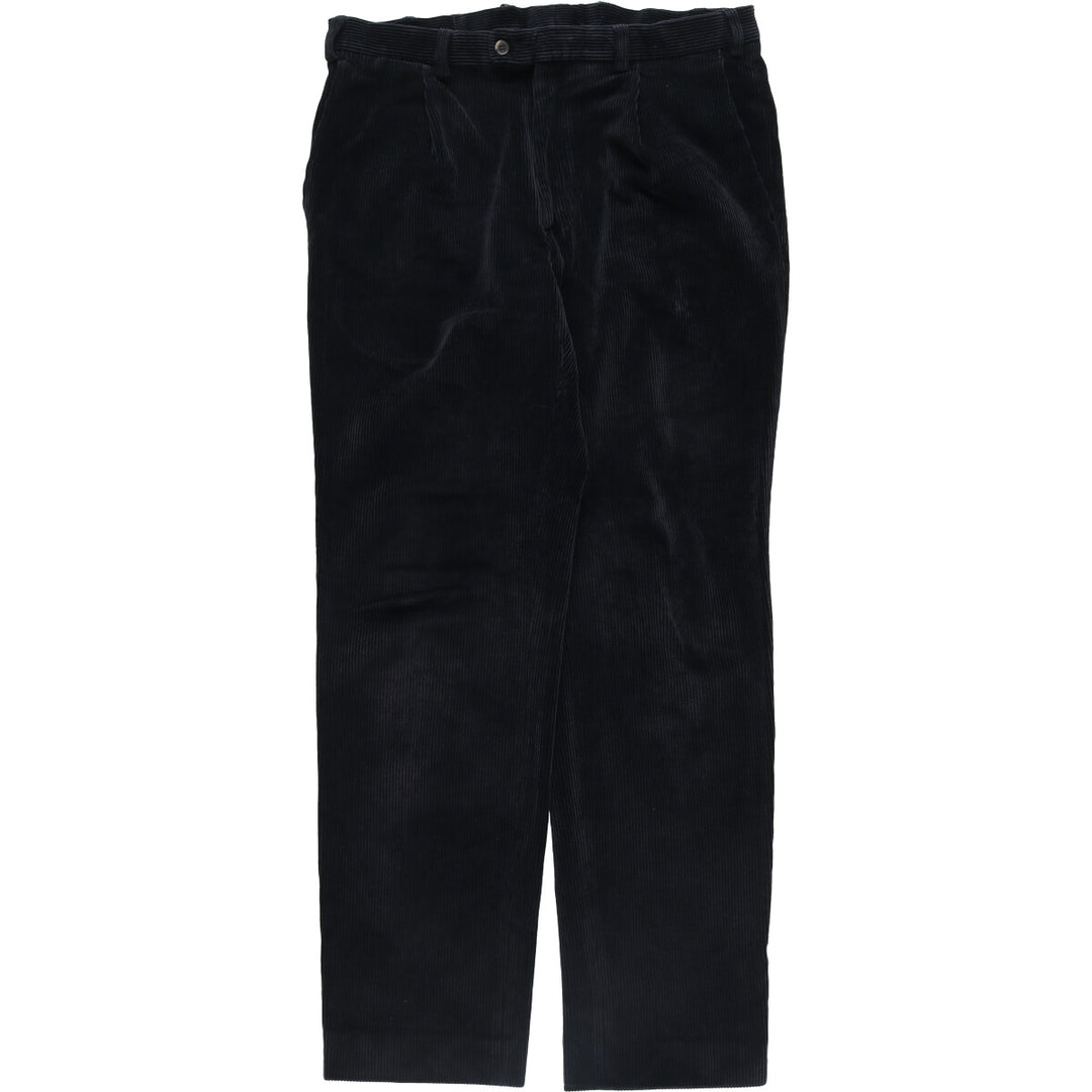 BRENARD ZINS One-Tuck Corduroy Pants, Men's, Size W36 unclear black type Vintage Second Hand
