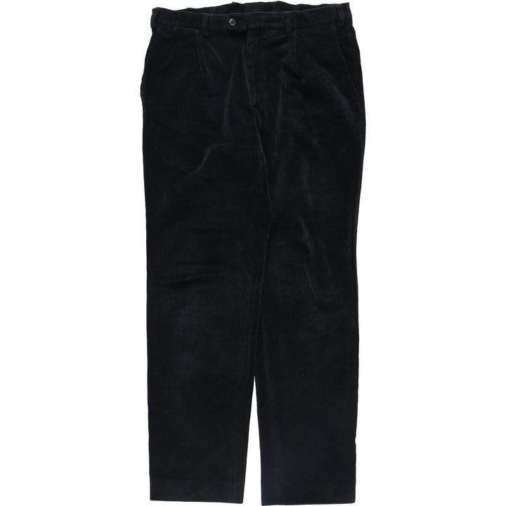 BRENARD ZINS One-Tuck Corduroy Pants, Men's, Size W36 unclear black type Vintage Second Hand