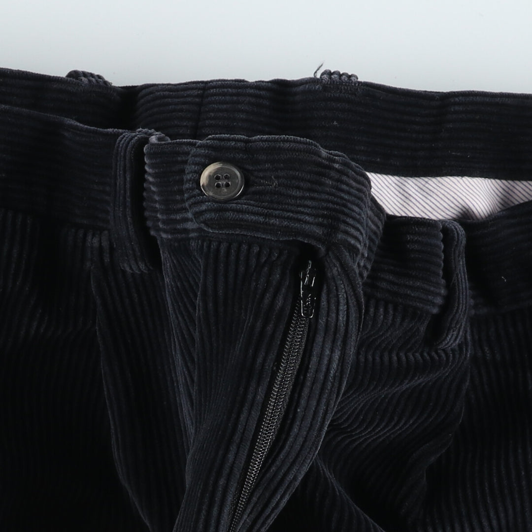 BRENARD ZINS One-Tuck Corduroy Pants, Men's, Size W36 unclear black type Vintage Second Hand